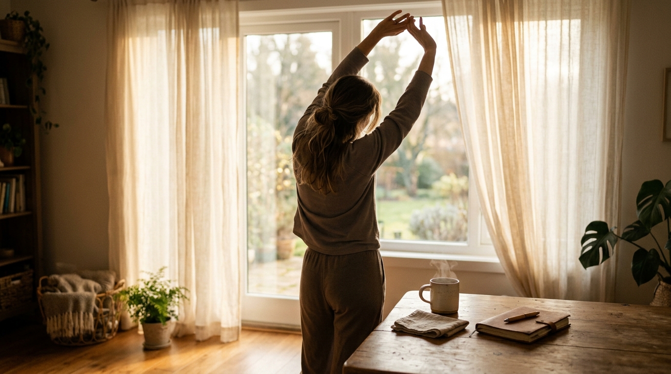 Polyvagal-Friendly Morning Practices for Highly Sensitive Women - soft aesthetic featured image